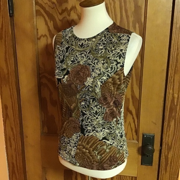 Retro Y2K autumn floral sleeveless top - Picture 5 of 9